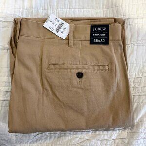 NWT Mens Jcrew cotton pants Khaki color 38 x 32